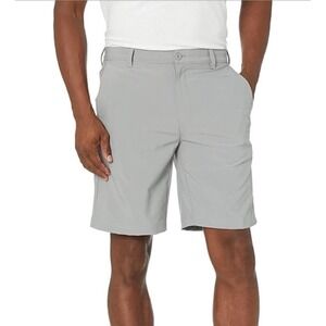 IZOD Golf Classic-Fit Gray Shorts Mens Size 34 Flat Front Golf Active